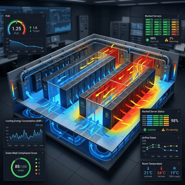 Cooling optimization across halls and racks